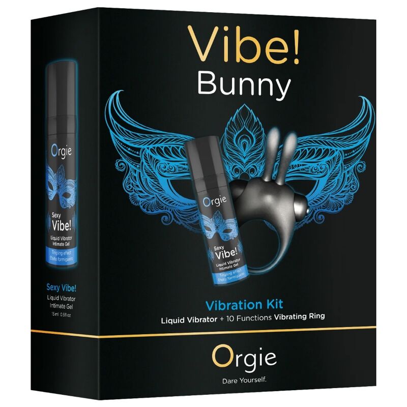 ORGIE - KIT DE VIBRAÇÃO VIBE BUNNY COM ANEL VIBRATÓRIO