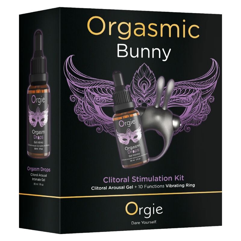 ORGIE - KIT DE ESTIMULAÇÃO CLITORIAL COELHINHA ORGÁSMICA COM ANEL VIBRATÓRIO