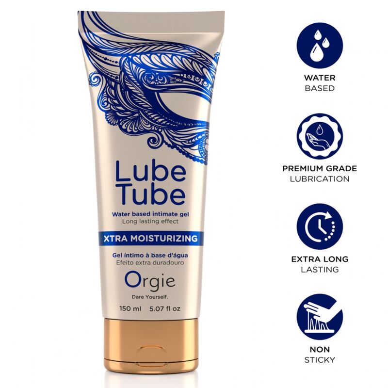 ORGIE - LUBRIFICANTE EM TUBO GEL ÍNTIMO EXTRA HIDRATANTE À BASE DE ÁGUA 150 ML