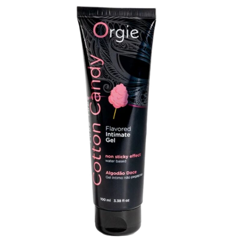 ORGIE - LUBRIFICANTE EM TUBO COM AROMA DE ALGODÃO DOCE, BEIJÁVEL, GEL ÍNTIMO À BASE DE ÁGUA, 100 ML