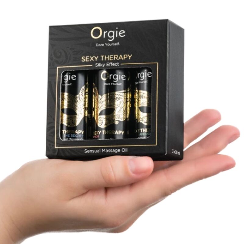 ORGIE - COLEÇÃO MINI DE ÓLEOS DE MASSAGEM SENSUAL PARA TERAPIA SEXUAL 3 X 30 ML