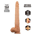 PRETTY LOVE - BRAM DILDO REALISTA DE TOQUE SUAVE COM PELE DESLIZANTE 40 CM NATURAL