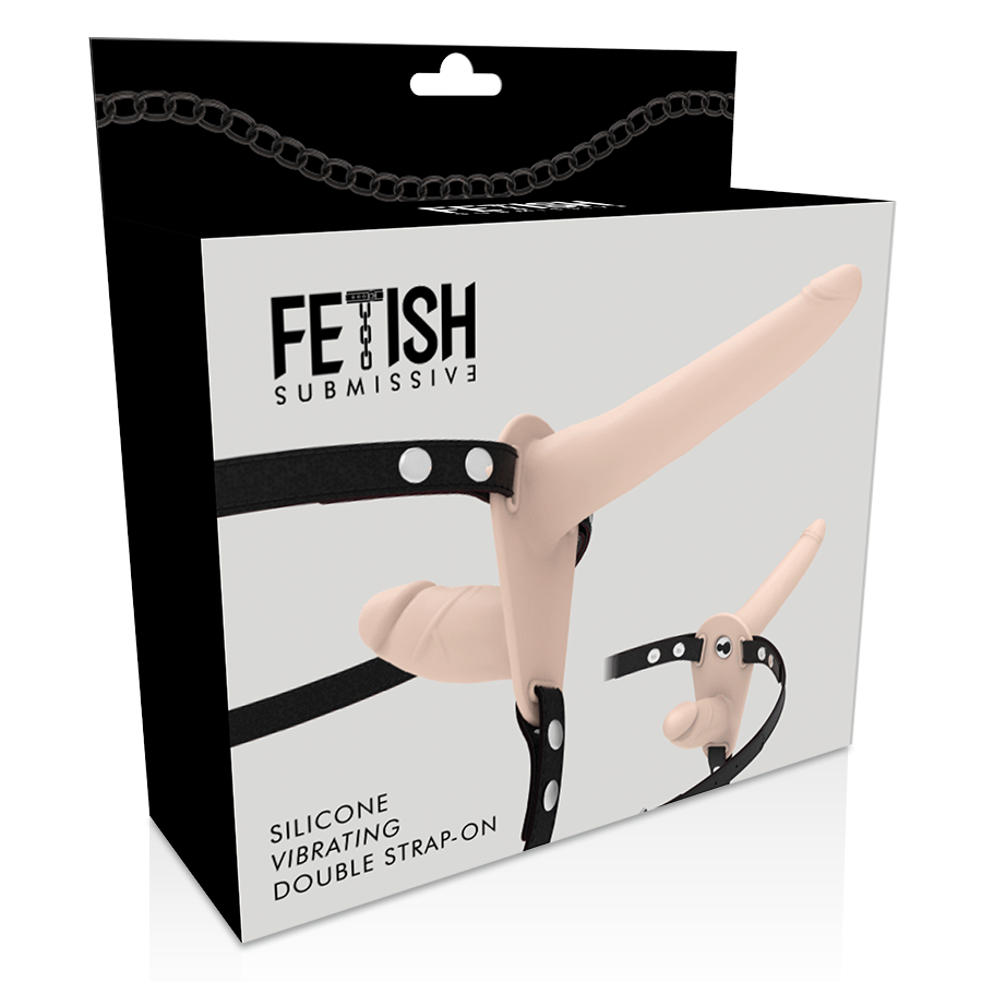 FETISH SUBMISSIVE HARNESS - VIBRADOR FLESH UP DE DUPLA PENETRAO