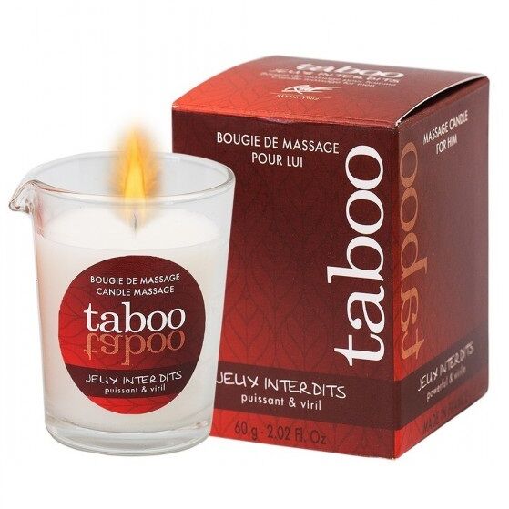 RUF - TABOO VELA DE MASSAGEM PARA ELE JEUX INTERDITS AROMA LÍQUEN SELVAGEM